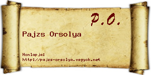 Pajzs Orsolya névjegykártya